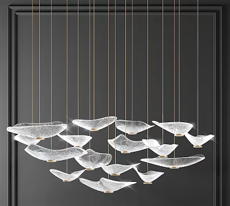 Light Luxury Crystal Chandelier 3d model