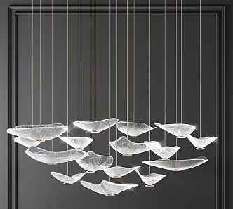 Light Luxury Crystal Chandelier 3d model