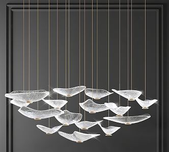 Light Luxury Crystal Chandelier 3d model