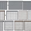 Various Design Roller Shutters With Different Colors And Patterns For Exteriors 3d model