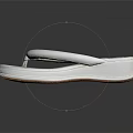 White Flip Flops With Thick Comfortable Sole Casual Summer Footwear Design
