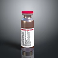 Brown Glass Food Storage Bottle With Red Cap And White Label