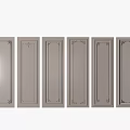 Gray Wainscoting Panels Featuring Different Decorative Patterns and Designs