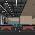 Indoor Sports Fitness Space With Modern Ping Pong Tables And Large Windows