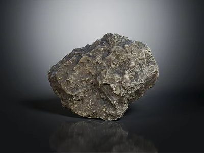 High Quality Rough Natural Stone with Distinctive Textured Surface and Solid Structure 3d model