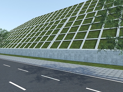 modern slope protection road slope protection 3d model