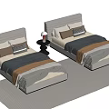 Single bedside table 3d model