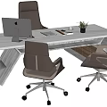 Modern Office Desk Boss Desk Computer Desk 3d model