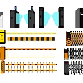 Public Facilities Security Barriers Entry Railings And Access Control Equipment 3d model