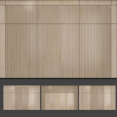 Wooden Flooring With Matching Wood Grain Wall And Cabinet Design In Modern Interior 3d model