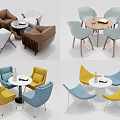 Colorful Modern Table And Chair Sets With Diverse Designs And Tabletop Decor
