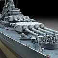 Battleship With Multiple Large Cannons On Deck