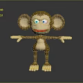 Monkey Cartoon Monkey Anime Monkey Stylized Monkey Fantasy Style Monkey Toy 3d model