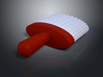 Red Handle White Brush Head Cleaning Roller Tool For Home Cleaning Tasks 3d model