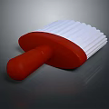 Red Handle White Brush Head Cleaning Roller Tool For Home Cleaning Tasks 3d model