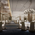 New Chinese Banquet Hall Luxury Hotel Ballroom 3d model