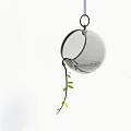 Elegant Hanging Transparent Glass Ball Potted Plant With Green Vine Decoration
