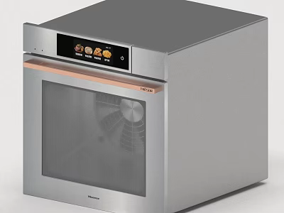Hisense Modern Stainless Steel Oven With Glass Door And Control Panel 3d model