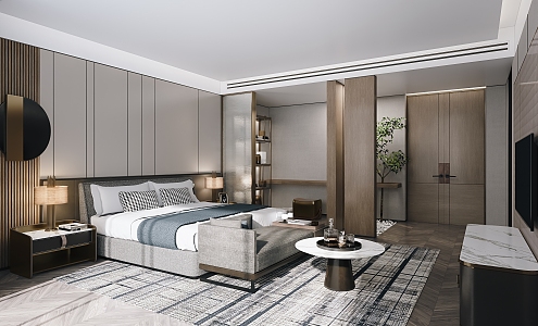 Modern Room Hotel Suite 3d model