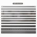 Linear Floor Drains With Various Grid Patterns For Bathroom And Kitchen Use 3d model