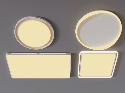 Modern Ceiling Lights Round And Square Design With Soft Warm Glow For Home 3d model