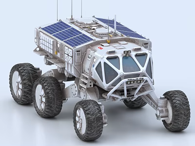 All-terrain vehicle exploration vehicle lunar rover Mars vehicle electric vehicle function vehicle exploration vehicle solar vehicle 3d model