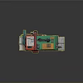 Building Emergency Communication Equipment With Red Green Casing Telephone Handset Buttons And Labels