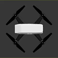 Sleek Modern Quadcopter Drone Design With White Body And Black Propellers