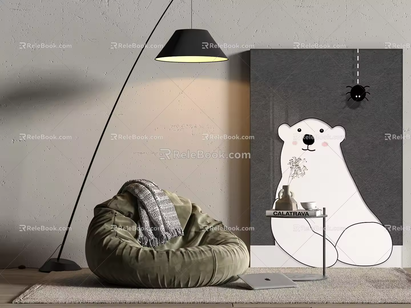 Modern Lazy Sofa Single Sofa 3d model