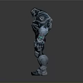 Mechanical Armor Weapon System With Futuristic 3D Model Design And Character