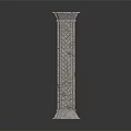 INDUSTRIAL LOFT COLUMN STONE COLUMN STONE COLUMN 3d model