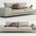 Modern double sofa 3d model