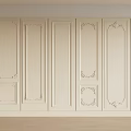 Elegant Classic White Wall Paneling With Detailed Decorative Patterns For Interior Design 3d model