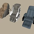 Stylish Modern Massage Chairs In Brown Gray And Dark Blue Color Options