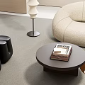 Modern sofa coffee table combination 3d model