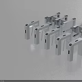 Different Types Of Modern Access Control Turnstiles With Metal Frames And Glass Panels