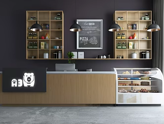 Modern Reception Cafe Bar 3d model