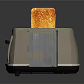 Modern Electric Toaster Design Featuring Two Slices Of Golden Toasted Bread