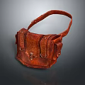 Vintage Brown Leather Shoulder Bag With Adjustable Strap And Metal Buckle Design