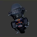 Black Touring Motorcycle With Streamlined Design Rear Storage Compartment And Chrome Accents