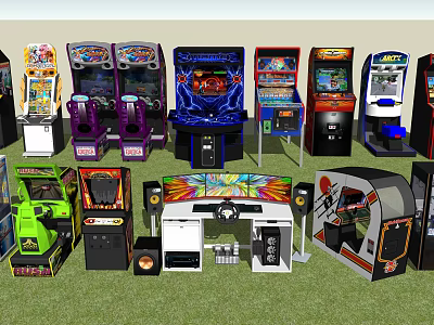 modern game machine game machine game equipment dancing machine 3d model