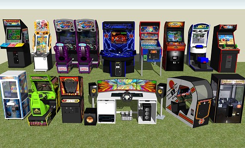 modern game machine game machine game equipment dancing machine 3d model