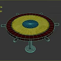 Automotive Steering Wheel Part With Red Yellow Blue Circular Design And Metal Base Spokes