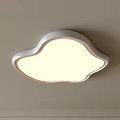 White Cloud Shaped Ceiling Light with Illuminated Modern Kids Room Design 3d model