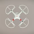 Modern UAV DJI UAV quadcopter with propeller shield 3d model
