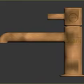 Elegant Copper Faucet With Modern Design And Brushed Metal Finish For Home Use