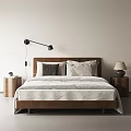 Middle Age Double Bed 3d model