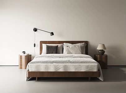 Middle Age Double Bed 3d model