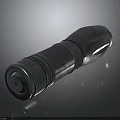 Metallic 3D Rendered Flashlight With Textured Surface And Ergonomic Matte Finish Design