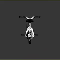 White Kids Balance Bike With Modern Sleek Design Black Seat And Tires